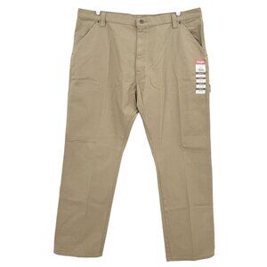 Wrangler Men's Heritage Low Stretch Relaxed Tan Carpenter Pants Size 42x32 NWT